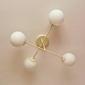 Felületre szerelhető csillár MOON 4xE27/15W/230V krémszínű