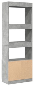 betonszürke szerelt fa magasszekrény 63 x 33 x 180 cm