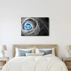 Kép - Absztrakt rózsa kék (90x60 cm)