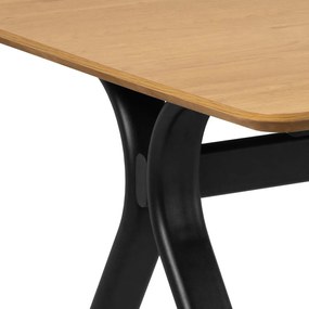 Étkezőasztal tölgyfa dekoros asztallappal 100x200 cm Bristol – Actona