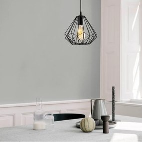 Diamond 704-S fekete fém függőlámpa, Ø23 cm