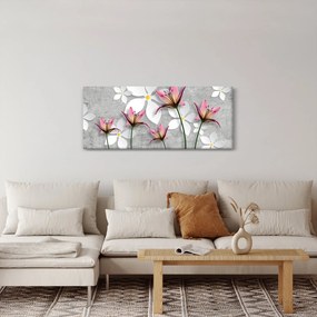 Virágos absztrakció képe (120x50 cm)