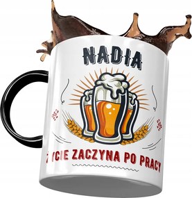 Fekete Bögre Nadia Feleség Barátnő Ajándék Nyomtatott Fotóval