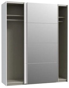 KARO gardróbszekrény tükörrel 170x210 cm fehér