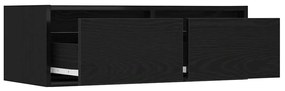TV szekrény LED világítással fekete tölgyfa 75x35,5x25 cm