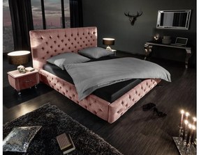PARIS rózsaszín bársony ágy