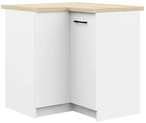 Konyhabútor alsó sarokszekrény - 90/90 cm - fehér