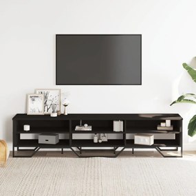 fekete szerelt fa TV-szekrény 180 x 34 x 41 cm
