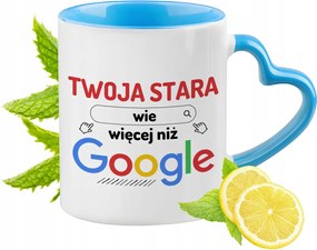 Régi Kék Bögre Szív Alakú Füllel Ajándék