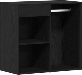 vidaXL Sminkes szekrény fiókkal Fekete tölgy 80 x 40 x 75 cm Faanyag