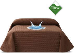 Ágytakaró vízálló teflon 200 x 270 cm barna steppelt ágytakaró