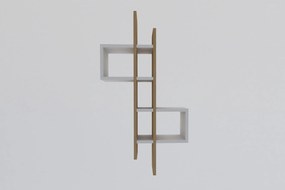 Fali polc Emse - Sapphire Oak, White