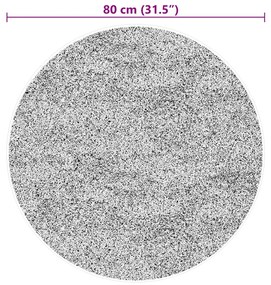 HUARTE bézs rövid szálú puha és mosható szőnyeg Ø 80 cm