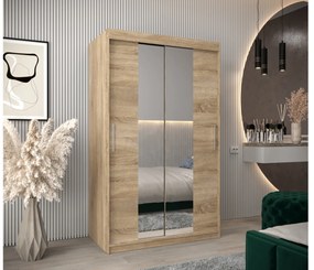 Ruhásszekrény 120 cm Toki 1 (szonoma tölgy + matt fekete). 1064899