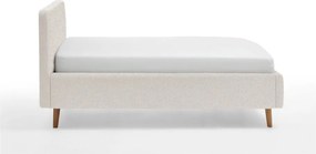 Fehér kárpitozott ágyneműtartós franciaágy ágyráccsal 140x200 cm Mattis – Meise Möbel