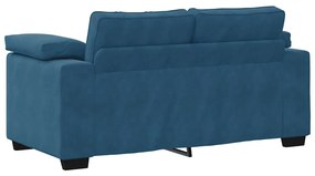 vidaXL kék bársony loveseat kanapé 120 cm