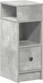 vidaXL betonszürke éjjeliszekrény fiókkal 25 x 31 x 66 cm