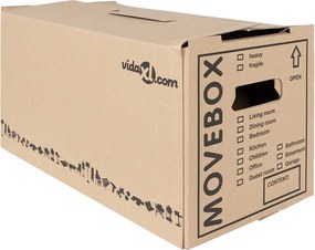 vidaXL Költöző Doboz 20 pcs Természetes 59 x 31,5 x 31,5 cm Karton