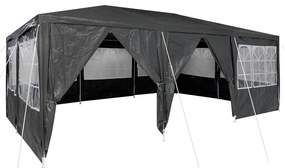 buli sátor 10 oldalfallal antracit 6x4 m PE