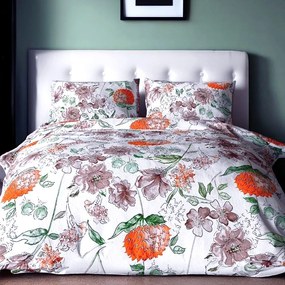 Krepp pamut ágynemű Homa TORRY ART ORANGE 2 részes 140x200 cm