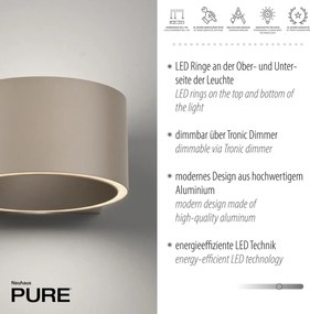 Paul Neuhaus modern fali lámpa pure clipse barna pln8561-97