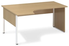 ProOffice A ergonomikus asztal 180 x 120 cm, bal, bükkfa