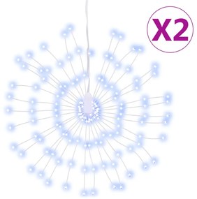 2 db karácsonyi hideg fehér csillagfény 140 db LED 17 cm