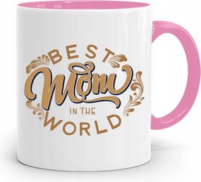 Rózsaszín Bögre Ajándék Anyukáknak Ajándék fényképes nyomattal