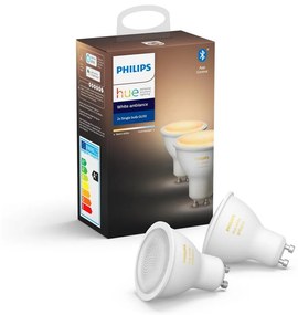 Philips KÉSZLET 2x LED Dimmelhető izzó Philips Hue WHITE AMBIANCE GU10/5W/230V P3090
