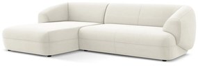 Fehér bársony sarokkanapé (bal oldali) Moana – Makamii