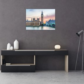 Üveg kép - London pasztell színekben (70x50 cm)