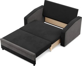 Hewlet kanapé, szövet anyag, fekete - szürke