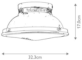 Hinkley HK-AMELIA-F-M-HB - Mennyezeti lámpa AMELIA 2xE27/40W/230V bronz