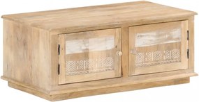 Tömör mangófa dohányzóasztal 90 x 49 x 37 cm