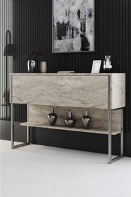 Komód luxe - travertine, silver