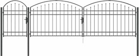 vidaXL Kerti Kapu Íves Födelével Szürke 500 x 100 cm Acél