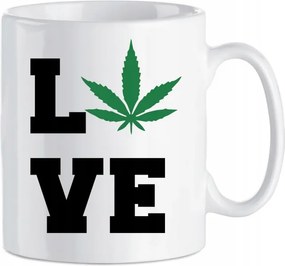Love Weed nyomott mintás bögre 330 ml