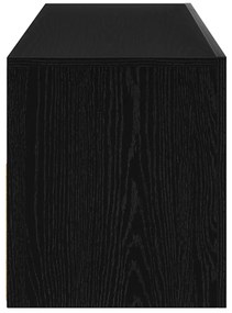 LED-es tévékabinet, fekete tölgy, 75x35x40 cm, összeszerelve, fa