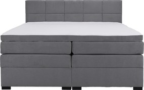 Boxspring ágy, 180x200, szürke, APRIL