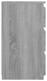 2 db szürke sonoma szerelt fa éjjeliszekrény 40x35x62,5 cm