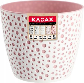 Virágtartó Fedő Kerek Virágágyás Műanyag 19cm Rózsaszín