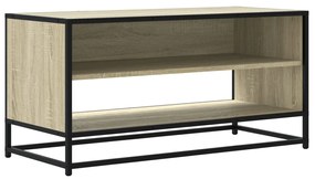 sonoma tölgy színű szerelt fa és fém TV-szekrény 91x40x46 cm