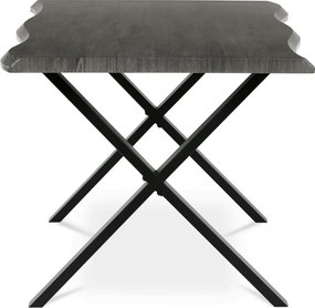Étkezőasztal 160x90 cm MDF szürke tölgy