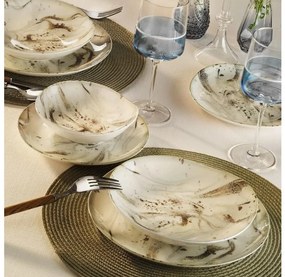 24 részes barna porcelán étkészlet