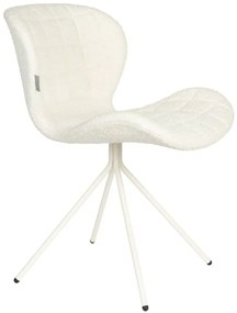 OMG design szék, fehér bouclé