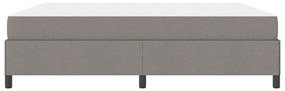 Boxrugós ágy Taupe és Fekete 180 x 200 cm Textil és mérnöki fa
