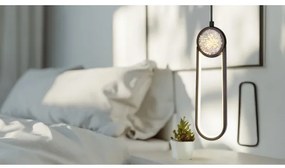 LED Csillár zsinóron LACRIMA LED/15W/230V 3000K fekete