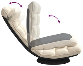 vászon szövet forgó padlószék 70x51x79 cm