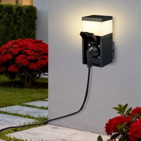 Brilagi - kültéri lámpa SCHUKO aljzattal PILLAR 1xG9/11W/230V IP44 antracit