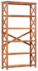 tömör akácfa könyvszekrény mézszínű felülettel 100x30x180 cm